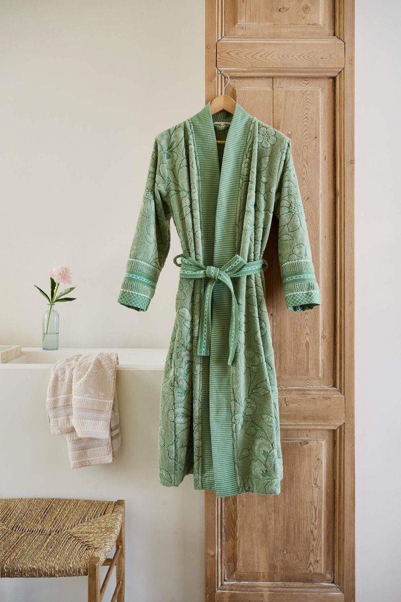 Badjas Jasmin Jacquard Groen