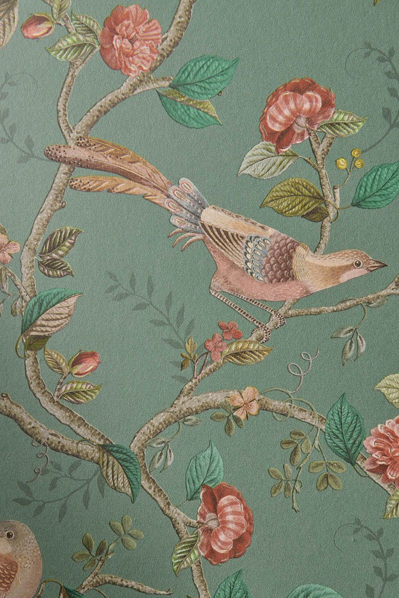 Pip Studio Good Nightingale Non-Woven Wallpaper Green