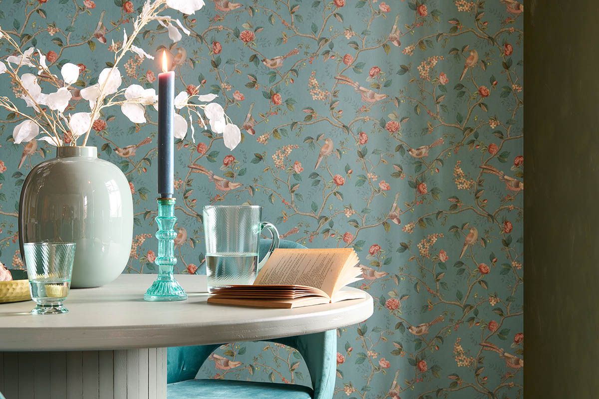 Pip Studio Good Nightingale Non-Woven Wallpaper Petrol