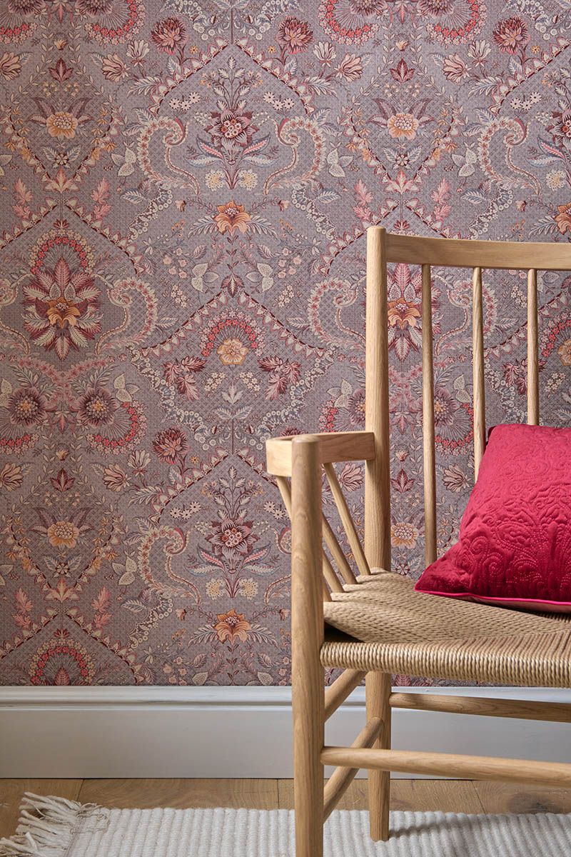 Pip Studio Saluti Vinyl Wallpaper Mauve