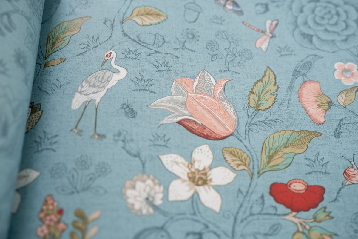 Pip Studio Spring to Life Non-Woven Wallpaper Sea Blue