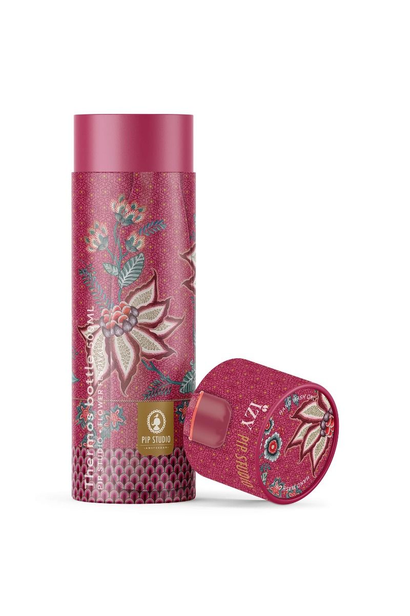 Flower Festival Thermos Bottle Dark Pink 500ml