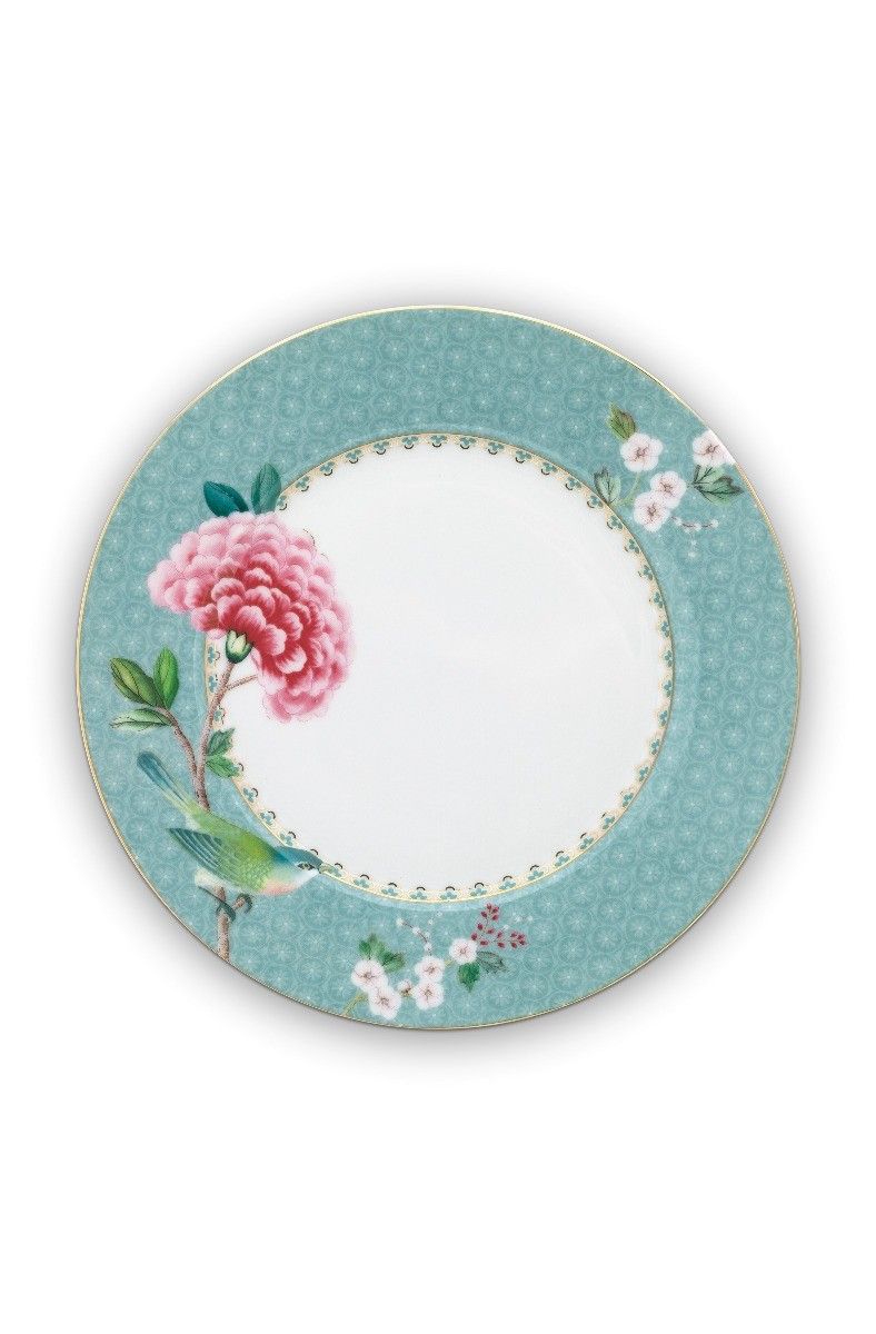 Blushing Birds Breakfast Plate blue 21 cm