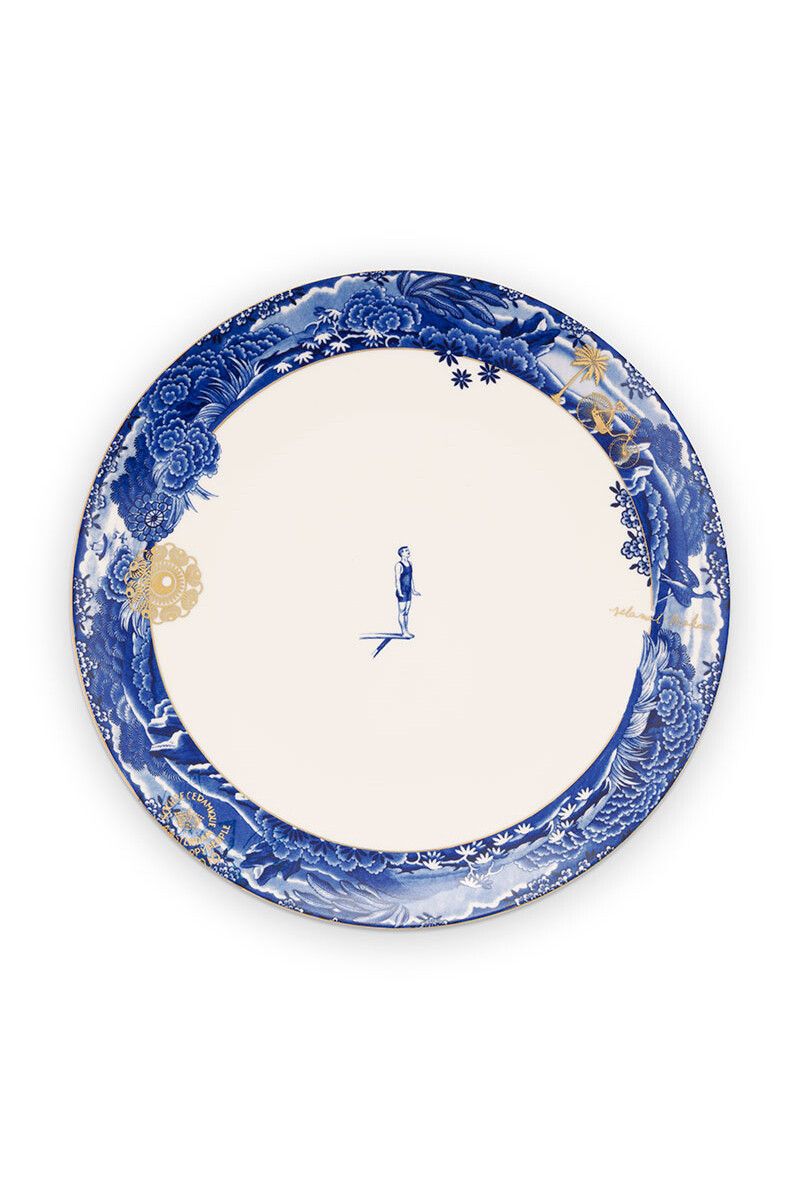 Heritage Dinner Plate Border Blue 26.5 cm