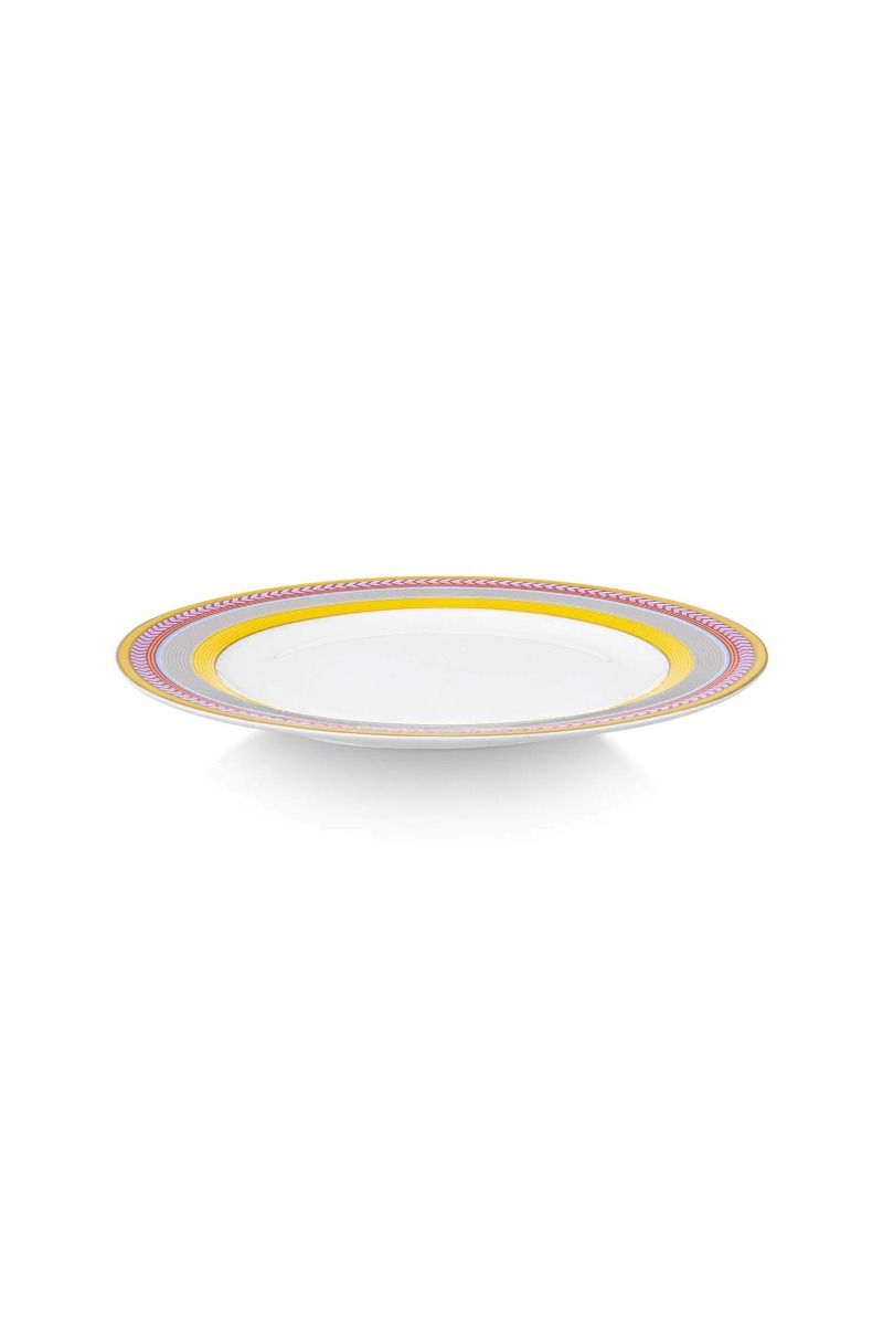 Pip Chique Stripes Assiette à petit Déjeuner Jaune 23cm