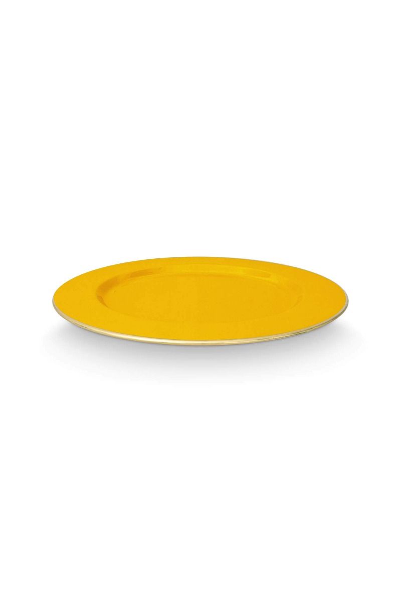 Metal Plate Yellow 32cm