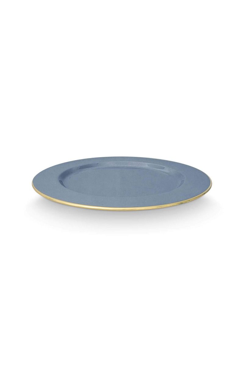 Metal Plate Light Blue 32cm