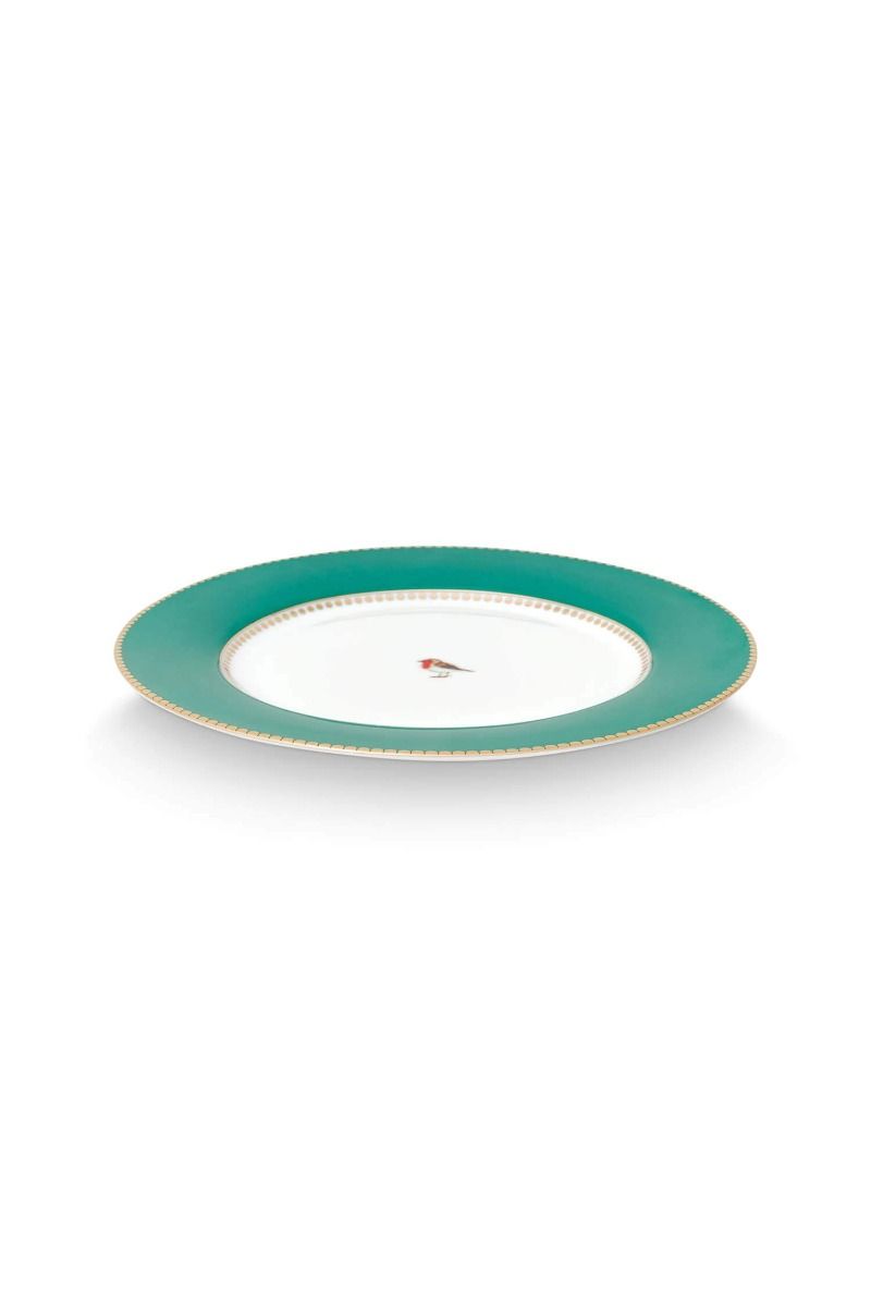 Love Birds Breakfast Plate Green 21cm