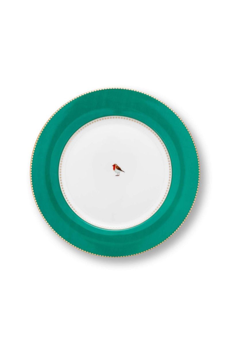 Love Birds Assiette Plate Vert 26.5cm