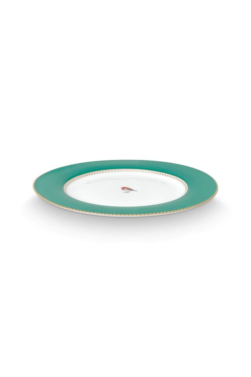 Love Birds Assiette Plate Vert 26.5cm