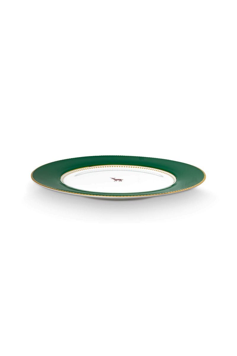 Assiette Plate Love Birds Vert Foncé 26.5cm