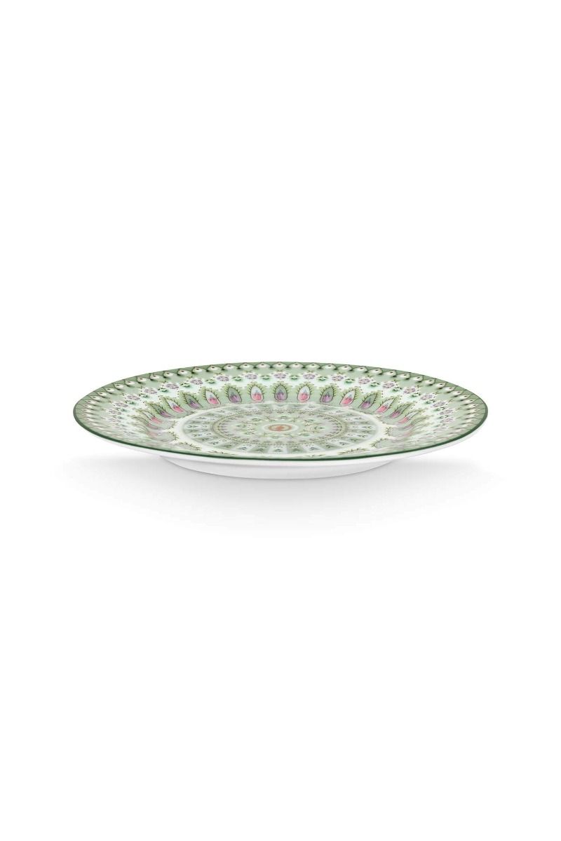 Pastry Plate Lily&Lotus Moon Delight Light Green 17cm