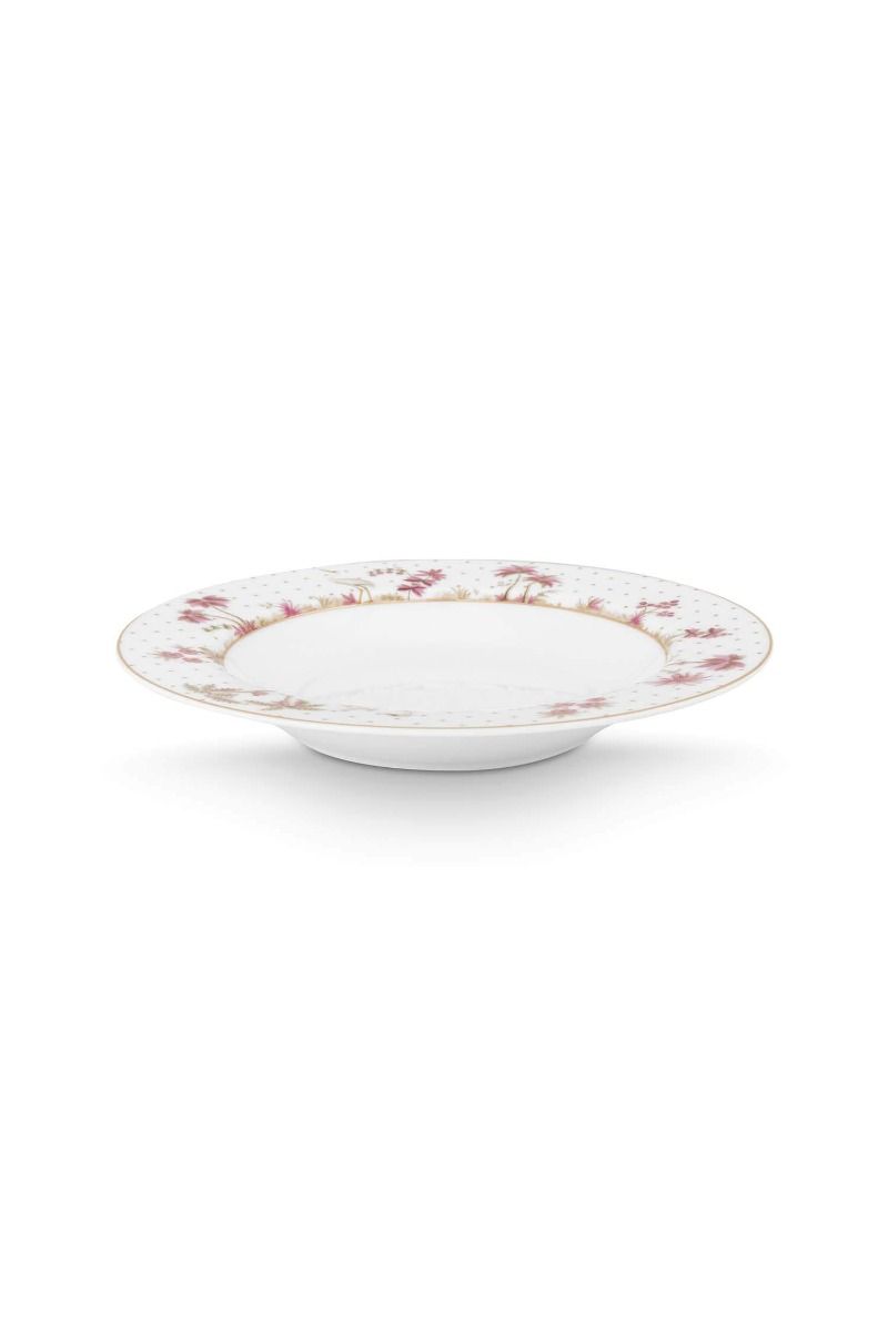 Deep Plate Jolie Dots Gold Pink 21.5cm