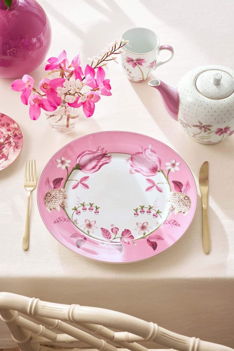 Assiette Jolie Tulipe Rose 32cm