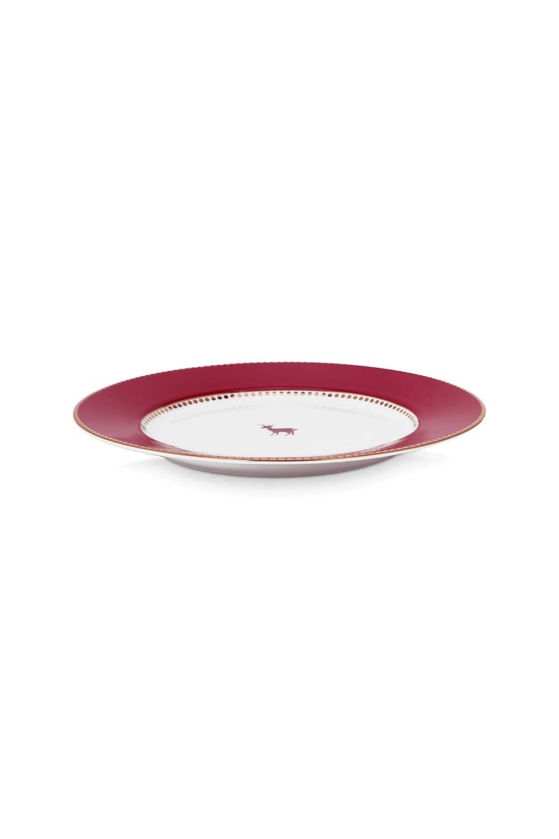 Teller Love Birds Dunkelrot 21cm