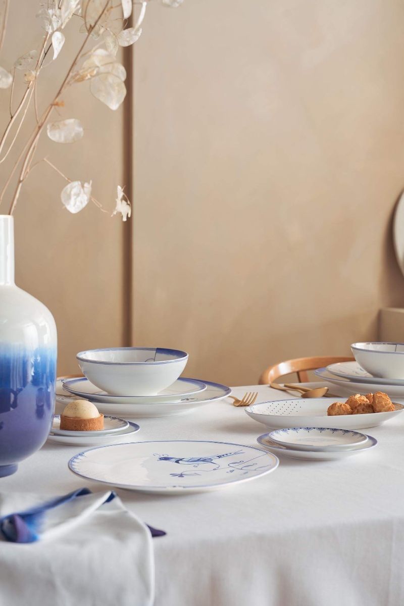 Dinerbord Pip & The Blue Bird Wit 25.5cm