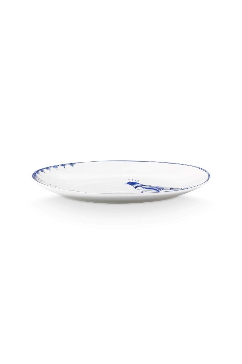 Bord Ovaal Pip & The Blue Bird Wit 21.5cm