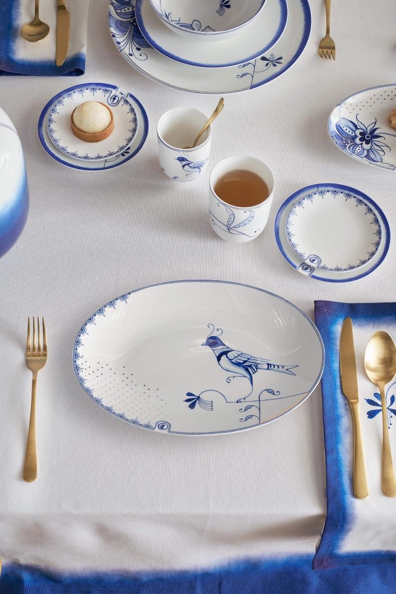 Bord Ovaal Pip & The Blue Bird Wit 21.5cm