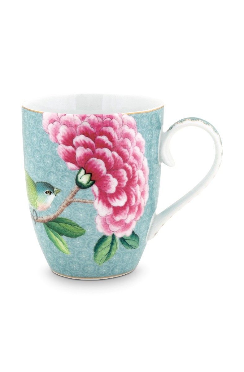 Blushing Birds Mug large blue