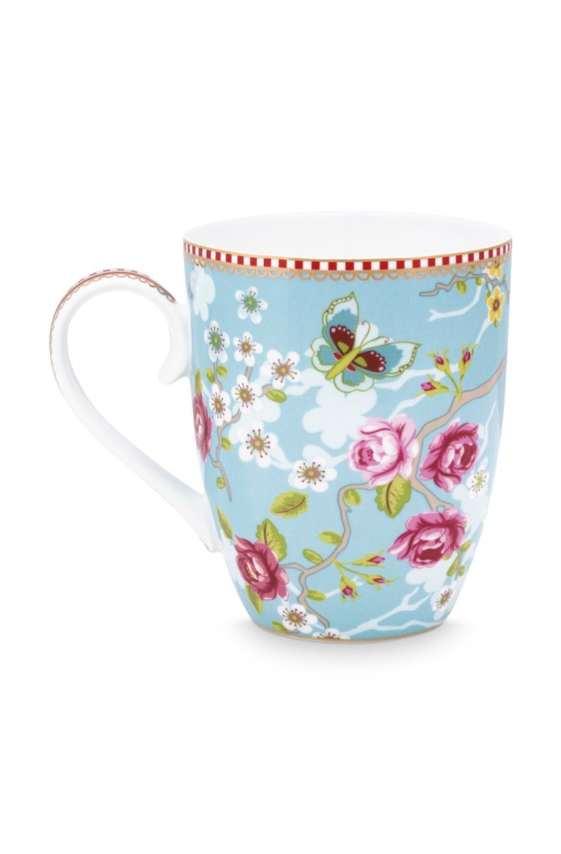 Early Bird Mug large Chinese Rose Blue