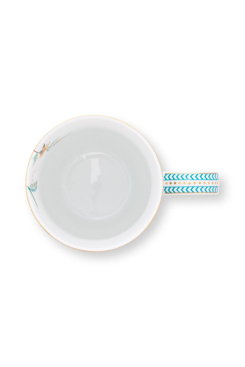 Jolie Tasse Gross Blumen Grün