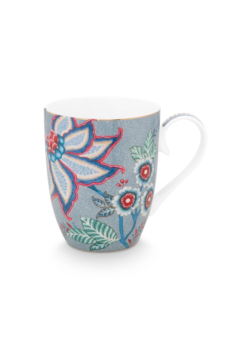 Flower Festival Mug Large Light Blue