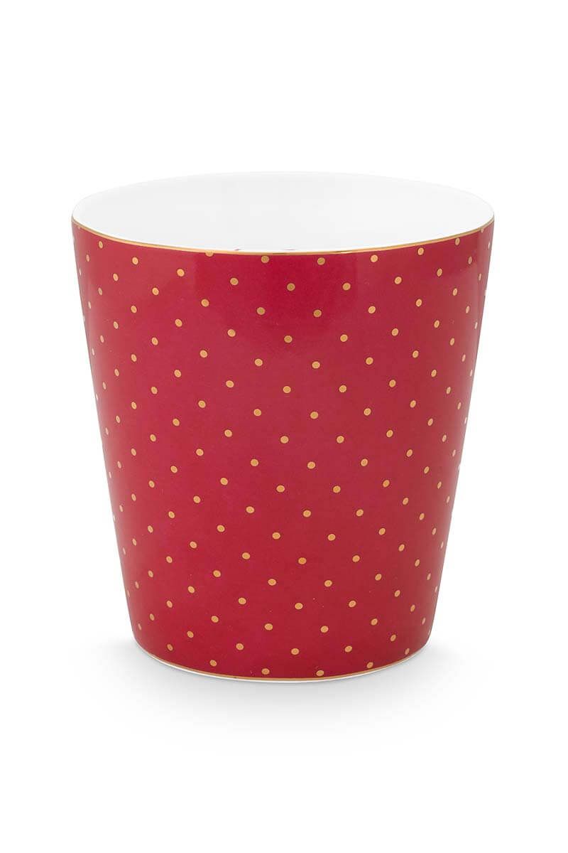 Royal Stripes Tasse Punkte Dunkelrosa