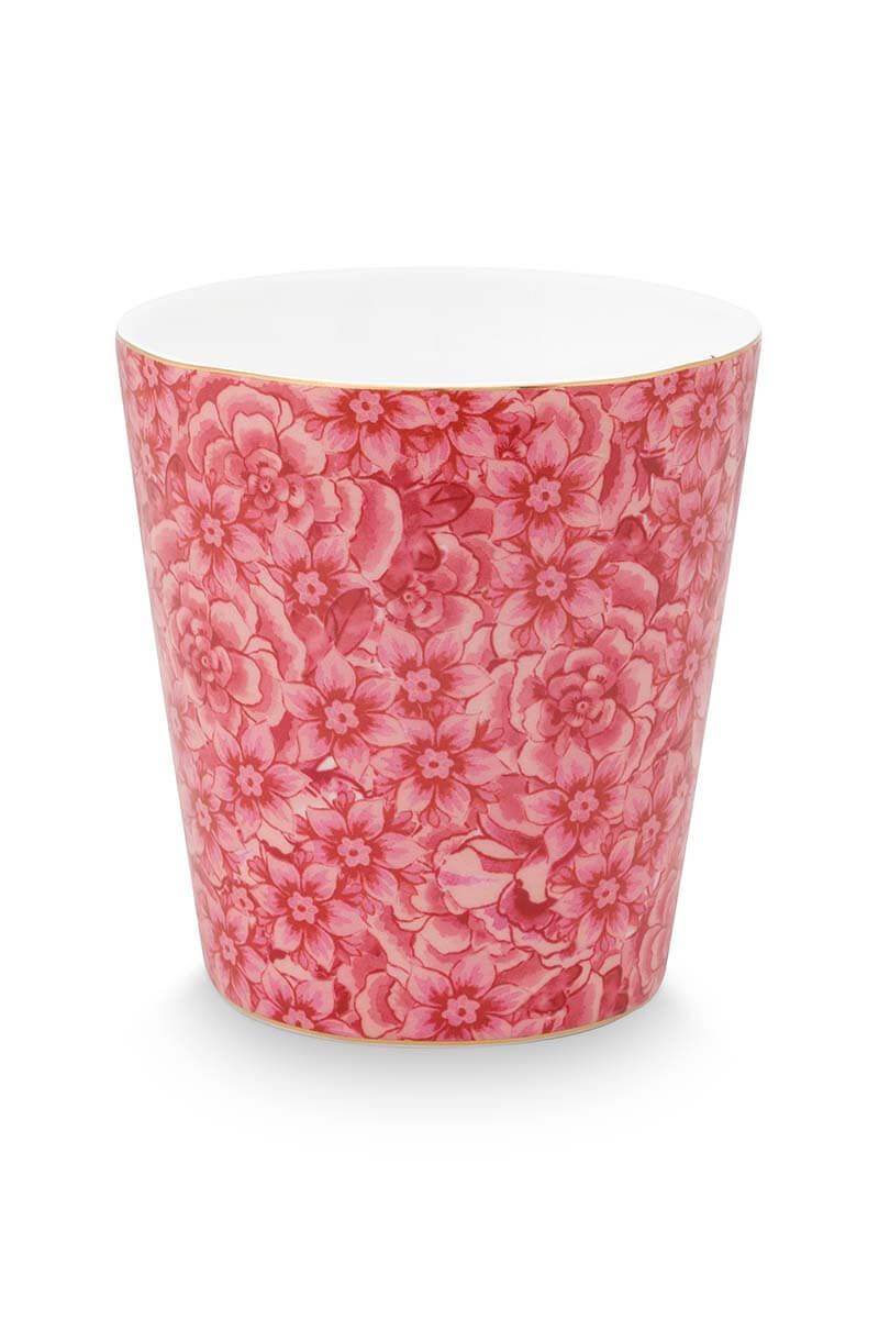 Royal Stripes Tasse Blumen Dunkelrosa