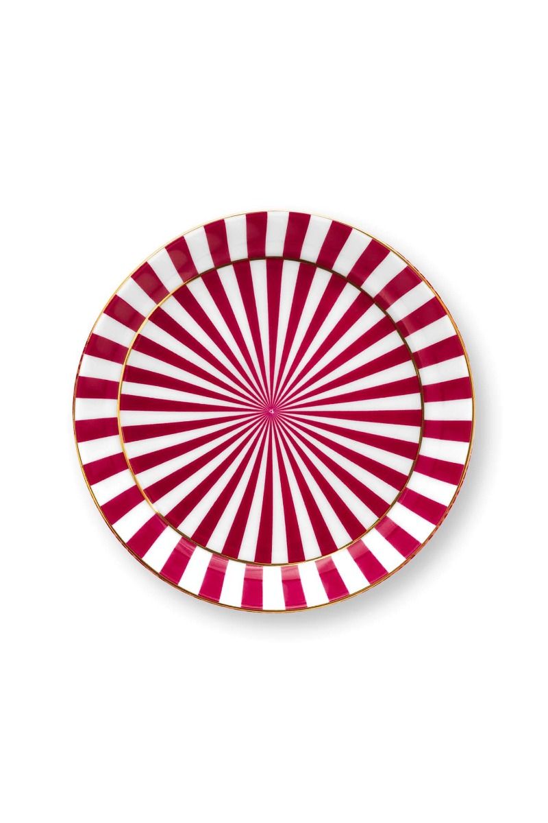 Tasse de Petite Taille Points & Conseil de Thé Royal Stripes Rose Foncé