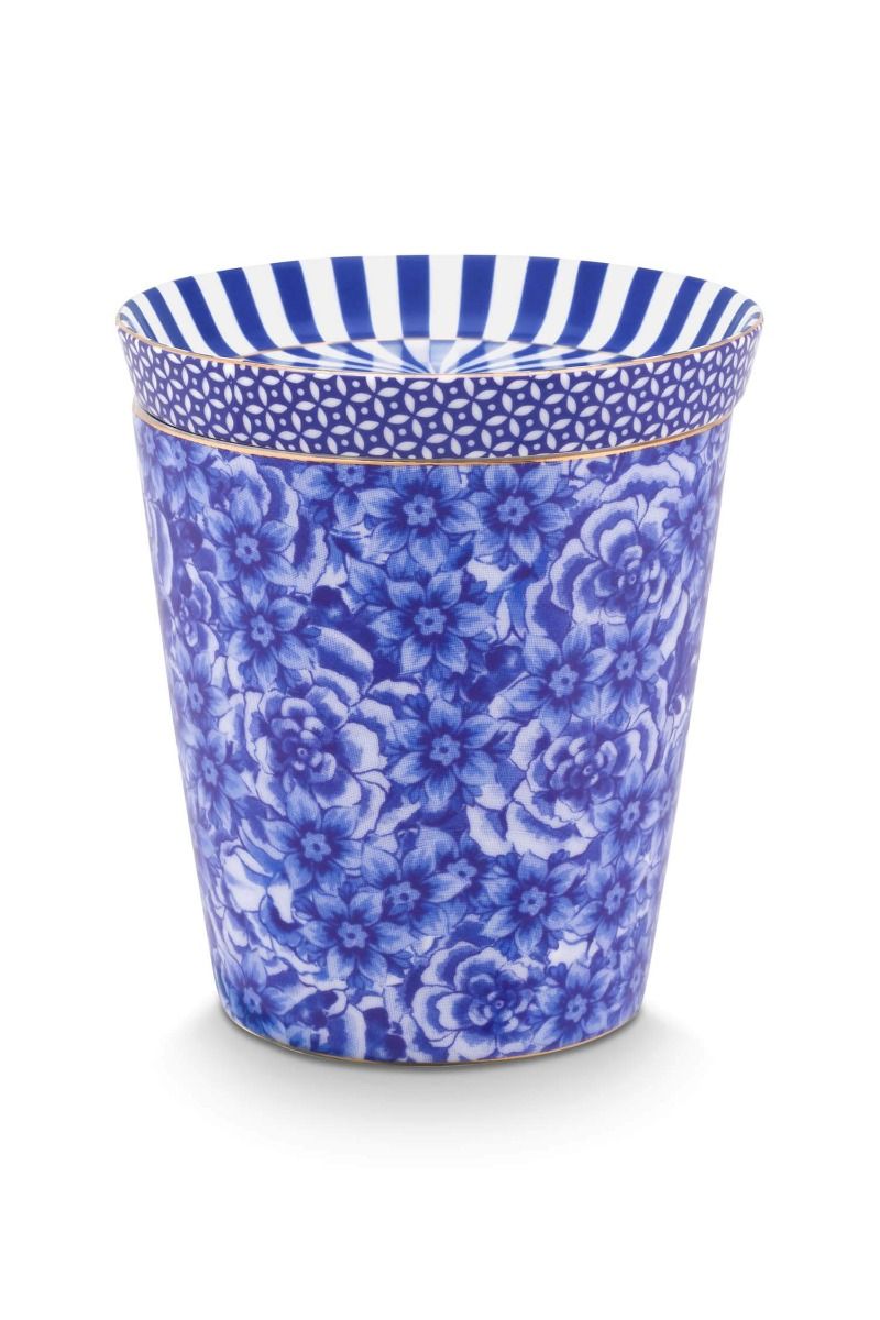 Royal Stripes Mug Flower & Tea Tip Blue