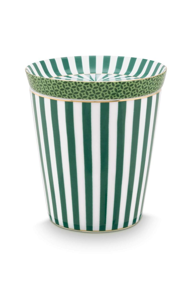 Royal Stripes Mok & Theetip Groen