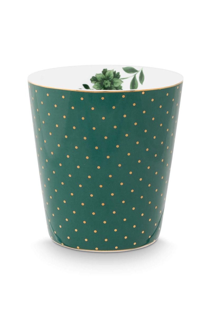 Royal Stripes Mug Dots & Tea Tip Green