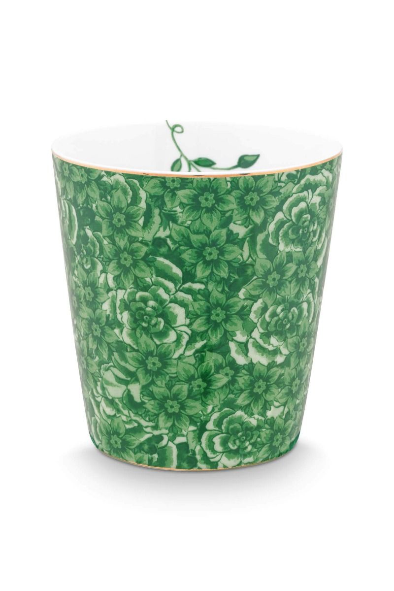Royal Stripes Tasse Blumen & Teebeutelablage Grün