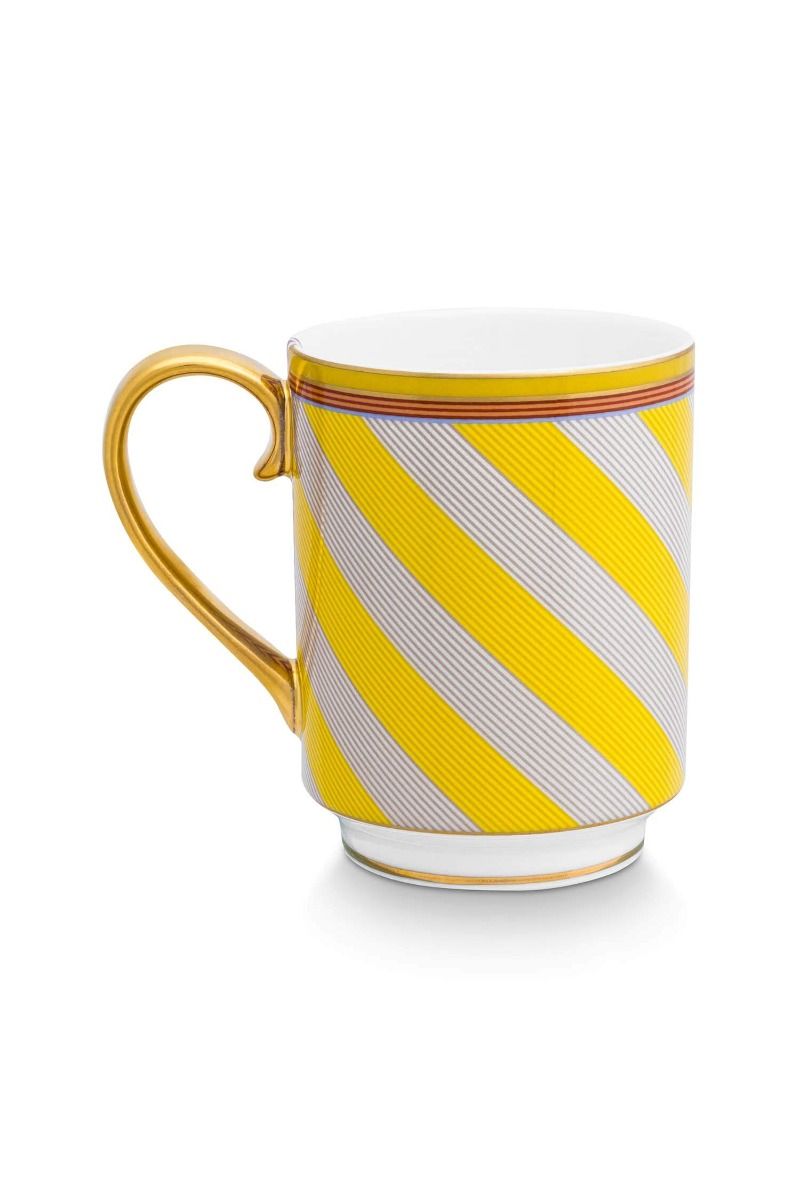 Pip Chique Stripes Mug Large Yellow 350ml