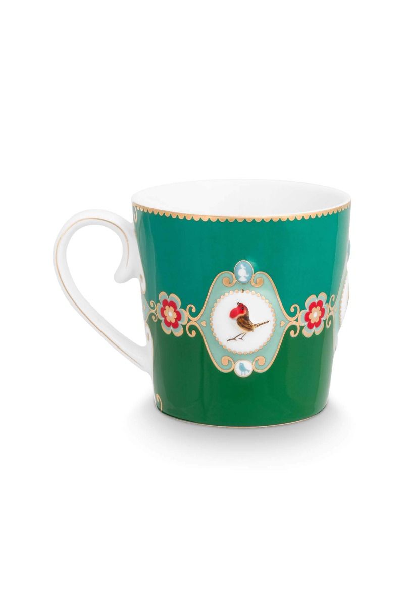 Love Birds Tasse Grande Vert