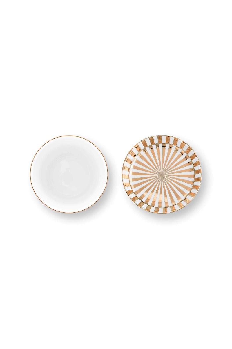 Tasse de Petite Taille & Conseil de Thé Dot Delight Blanc-Or