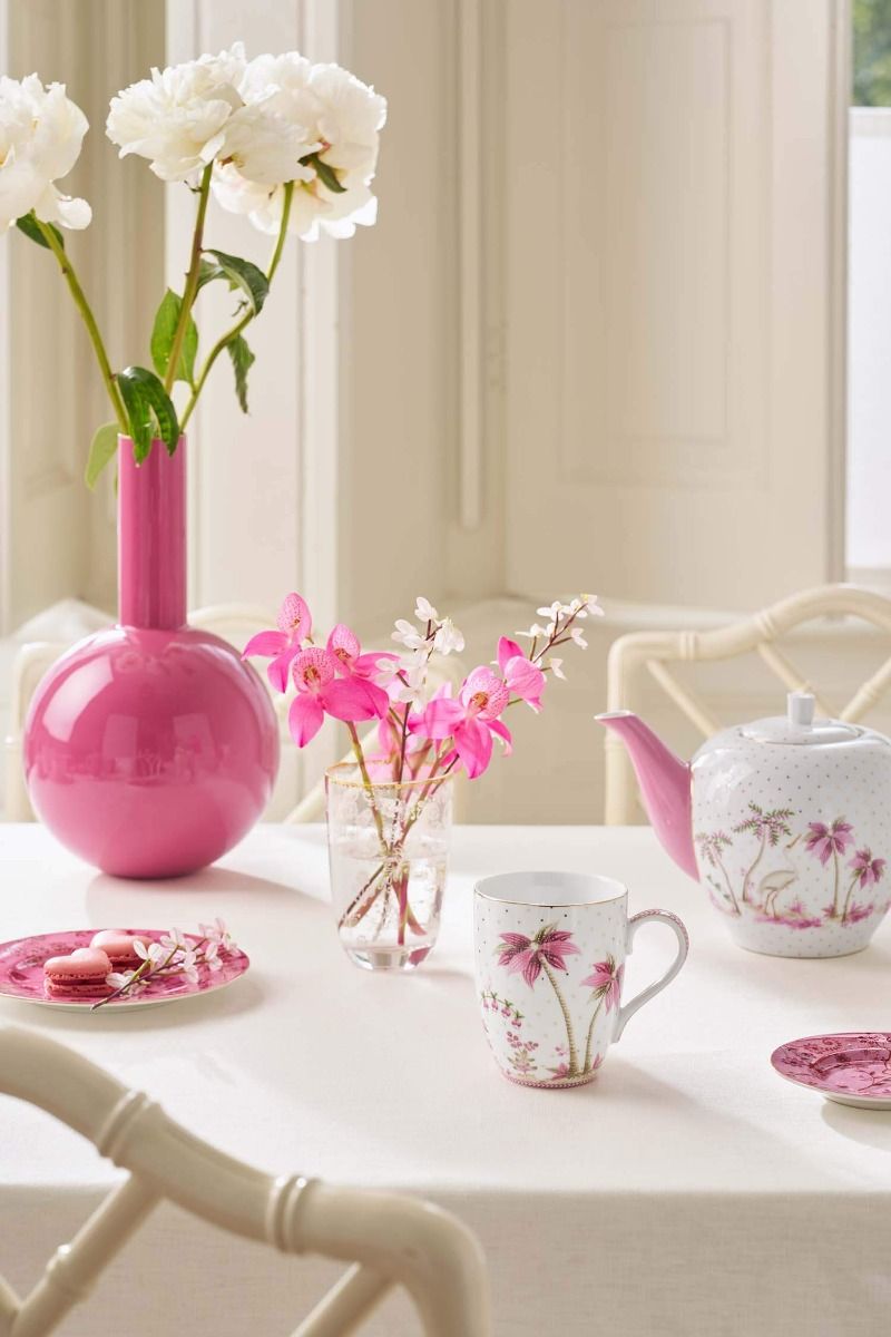 Tasse Gross Jolie Punkte Gold Rosa