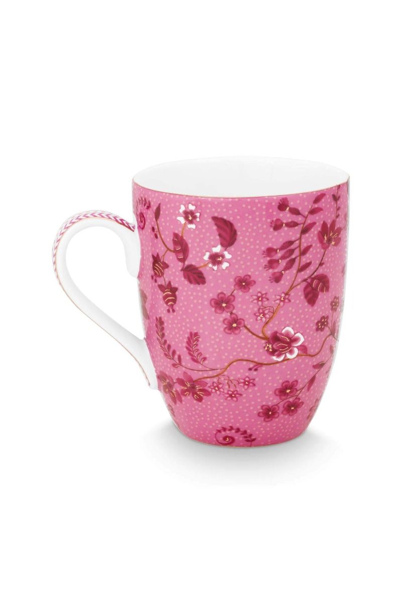 Mok Groot Jolie Bloemen Roze