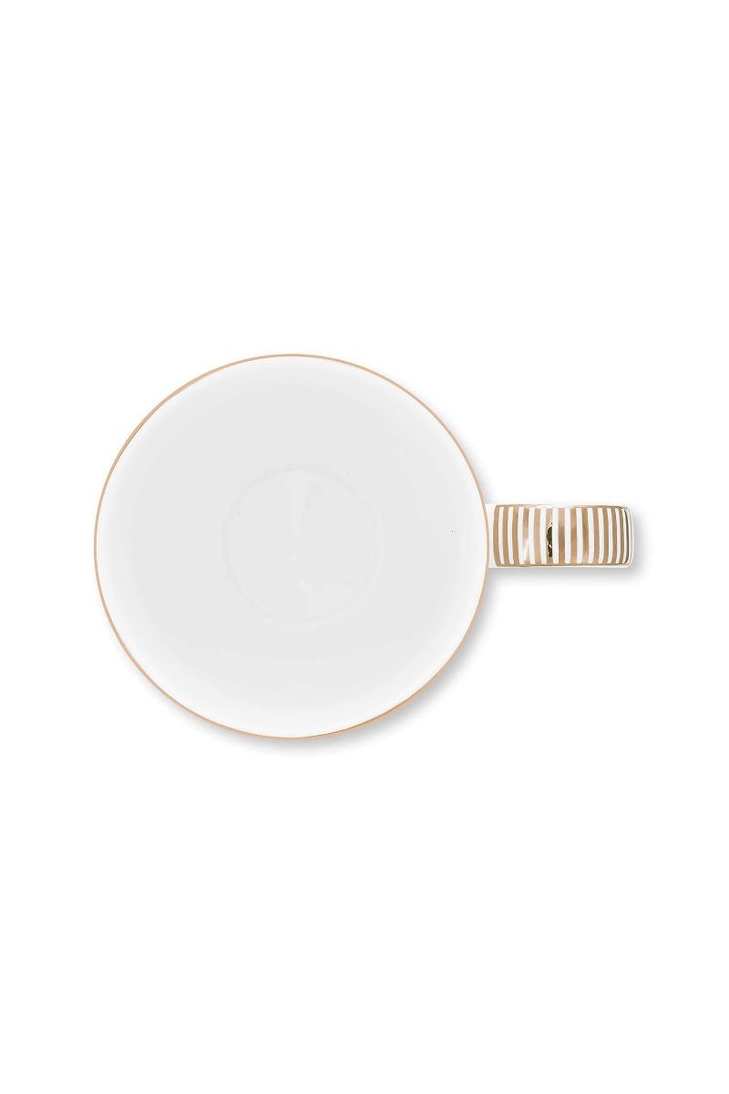 Set/2 Tasses Dot Delight Blanc/Or 350ml