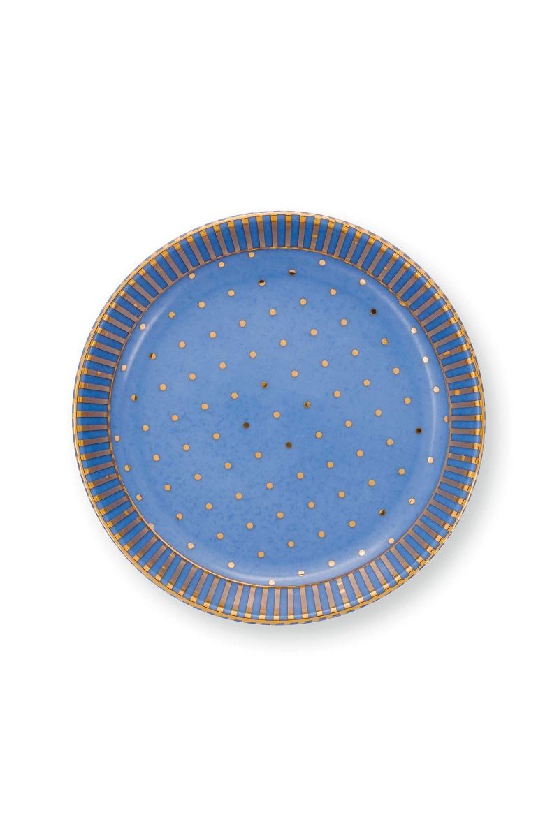 Set/2 Tasse sans Anse & Soucoupes à Thé Dot Delight Bleu Clair/Or 290ml