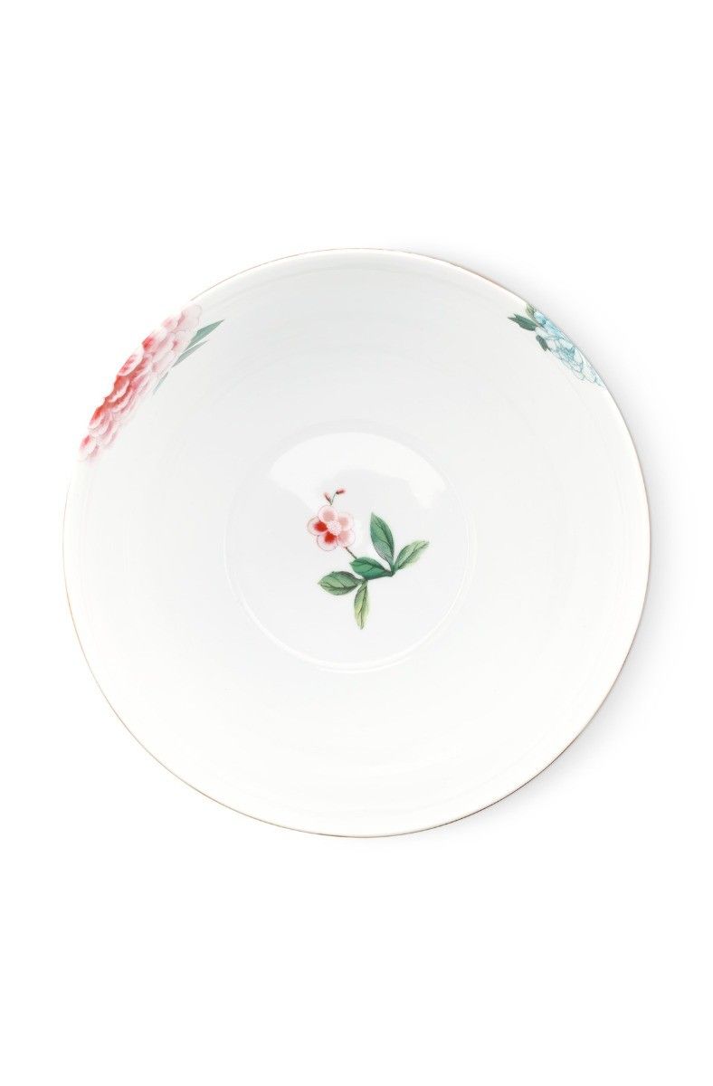 Blushing Birds grote kom blauw 23 cm