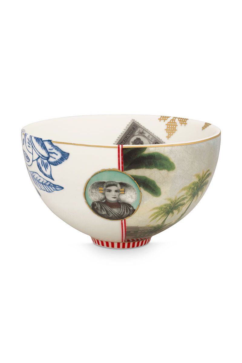 Heritage Bowl Palm White 15 cm