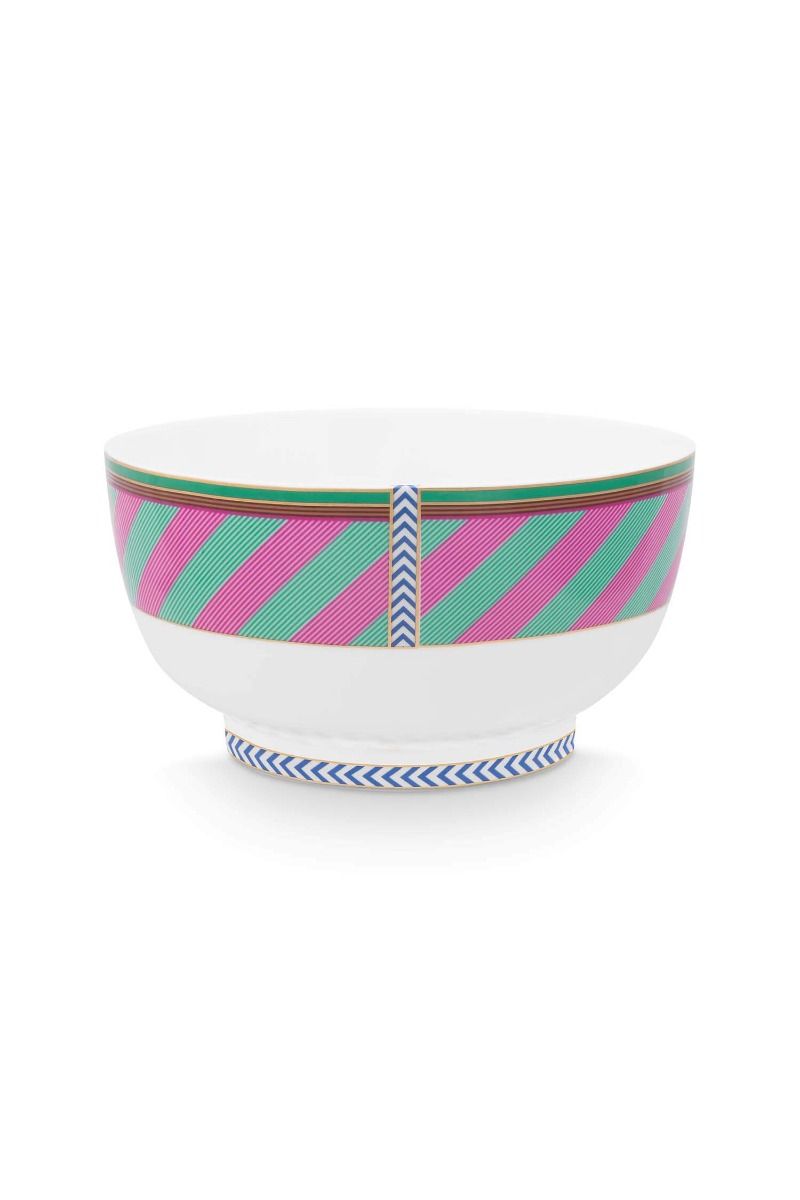 Bol Pip Chique Stripes Rose/Vert 20.5cm