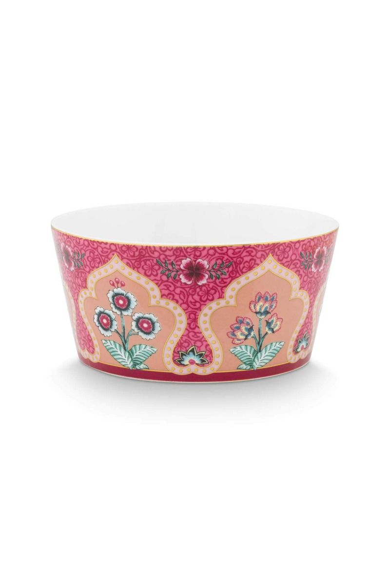 Oriental Flower Festival Set/4 Bowls Dark Pink 12cm