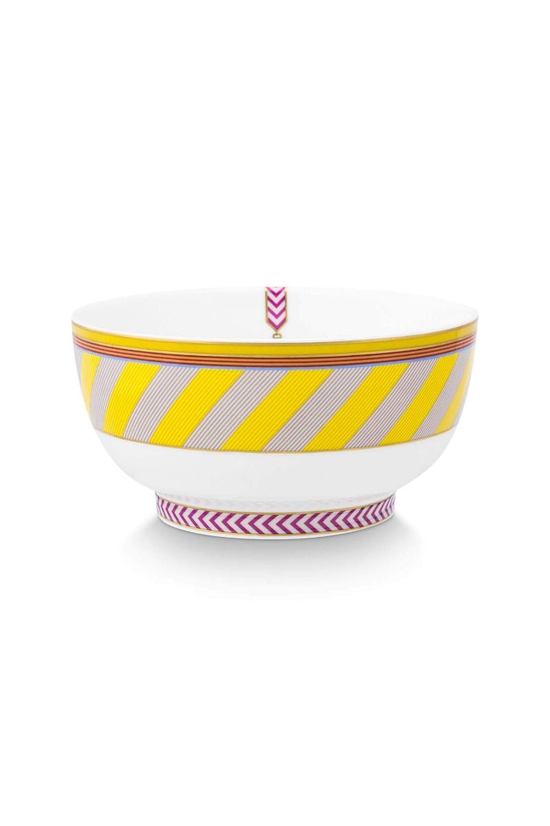 Pip Chique Stripes Bowl Yellow 15.5cm