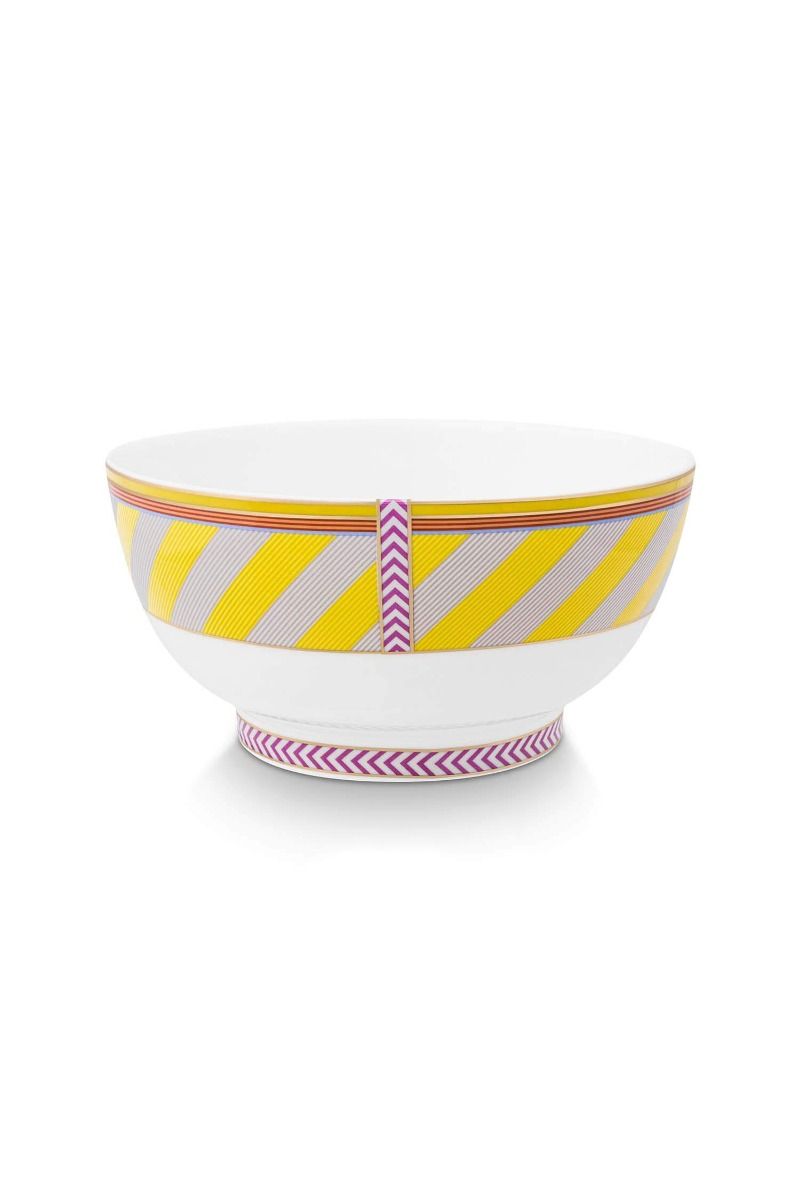 Pip Chique Stripes Bol Jaune 18cm