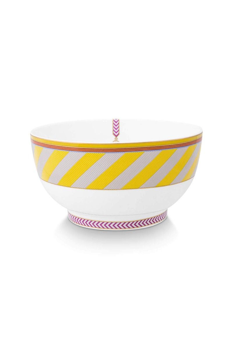 Pip Chique Stripes Bol Jaune 20.5cm