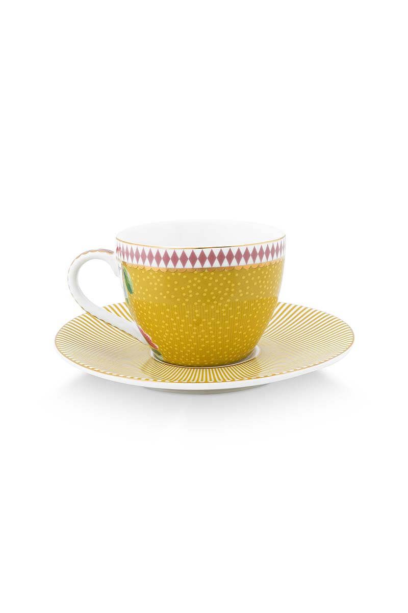 La Majorelle Set/2 Espresso Cups & Saucers Yellow