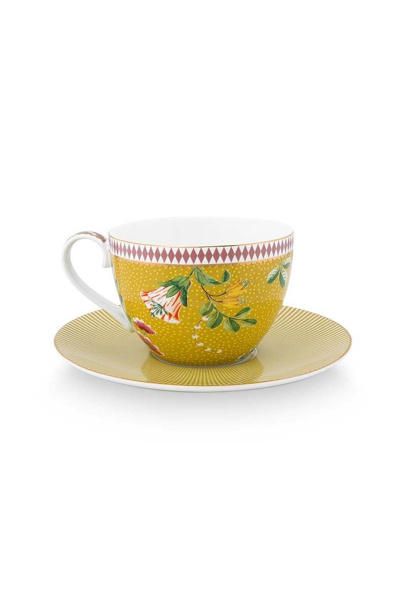 La Majorelle Ensemble de Tasse et Soucoupe à Cappuccino Jaune