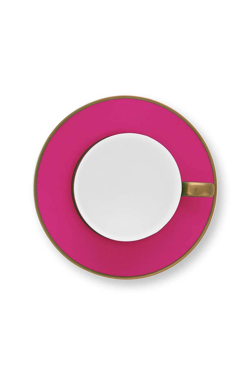 Pip Chique Cappuccino Tasse & Untertasse Rosa